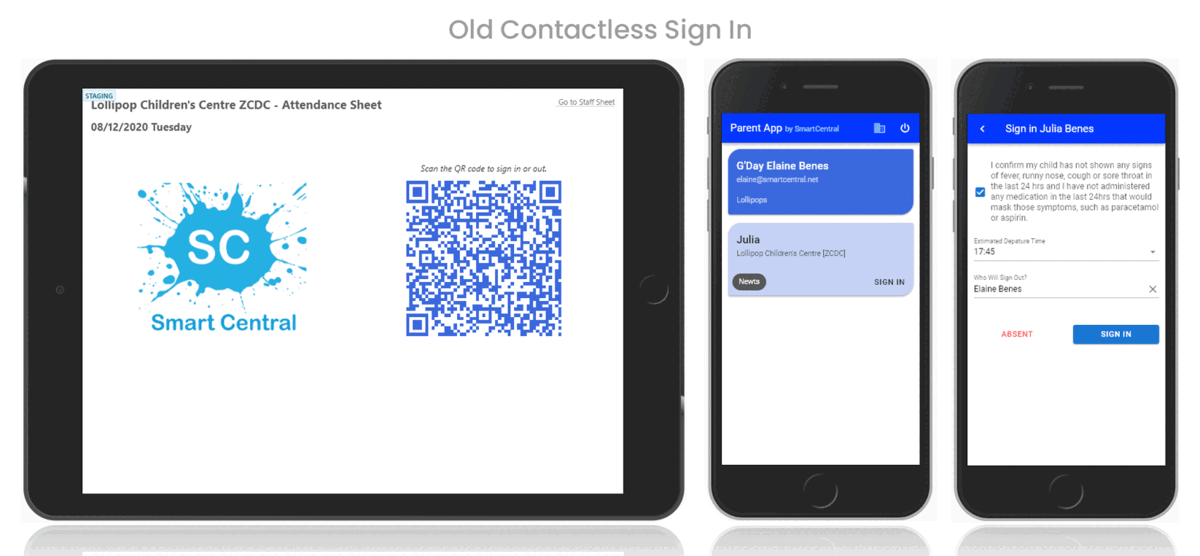Contactless Sign In Before-After